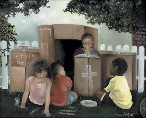 Let's Play Church by Edwin Lester - 18 x 22 inches - Fine Art Print / Poster