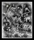 Wishum Gregory All That Jazz (A Tribute to The Jazz Legends) (11x8.5 inches - Framed Black Historical Art Print)