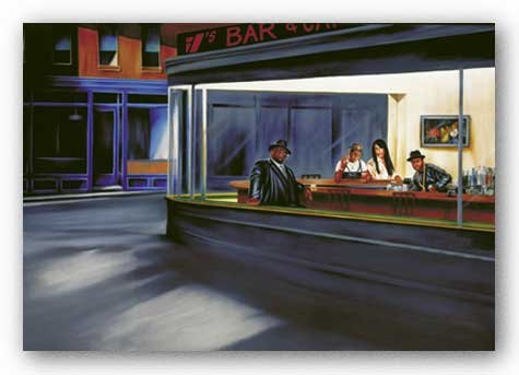 Bruce Teleky Hip Hop Cafe by Jay Martin 24"x36" Art Print Poster