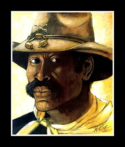 Henry C. Porter Sweat Equity: Buffalo Soldier (8x10 inches - Framed Art Print - Black Frame)