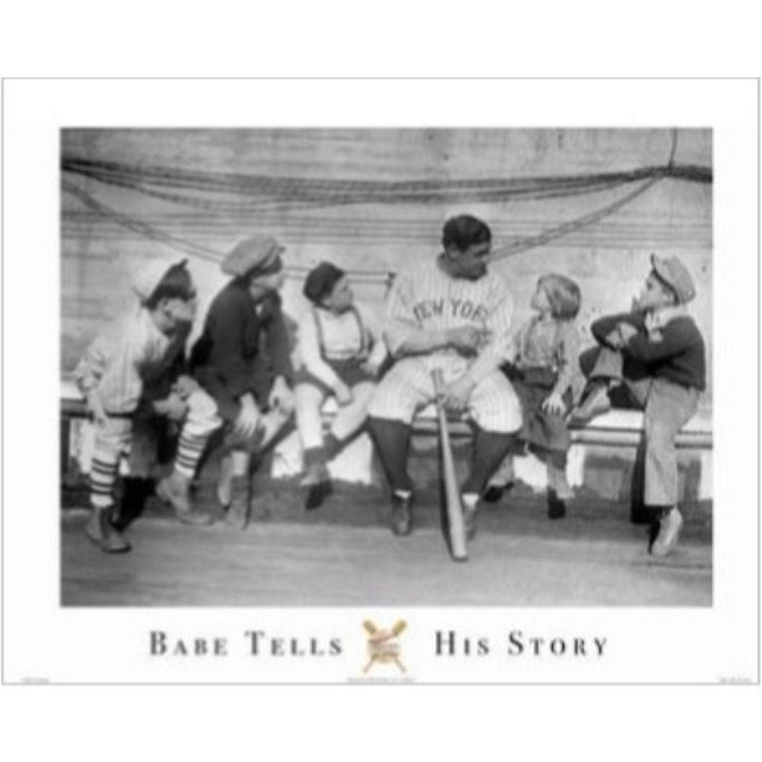 Buyartforless Babe Tells His Story 16x20 Art Print Poster Babe Ruth New York Yankee Kids