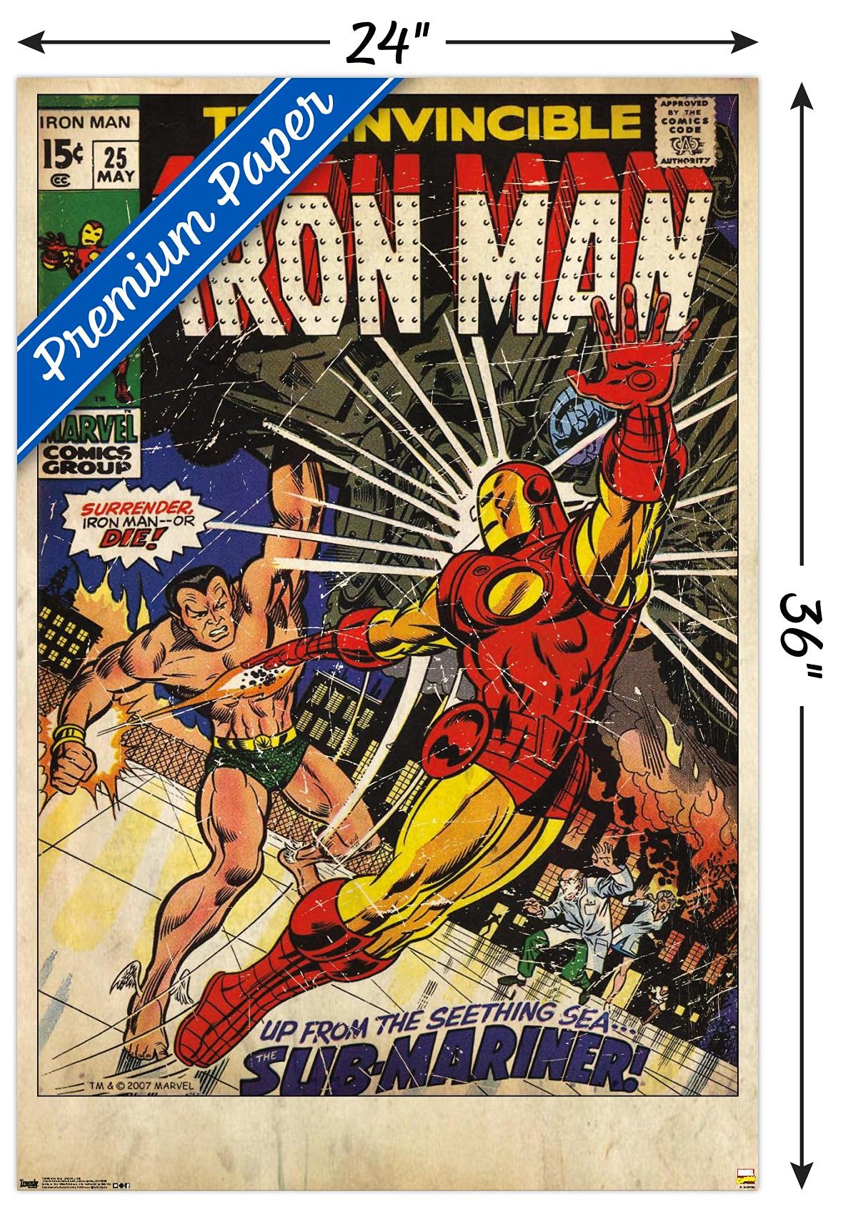 Trends International 24X36 Marvel Comics - Iron Man - Cover #25 Wall Poster