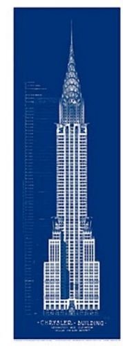 Bruce Teleky Chrysler Building by Andy Hickes 11"x35" Art Print Poster
