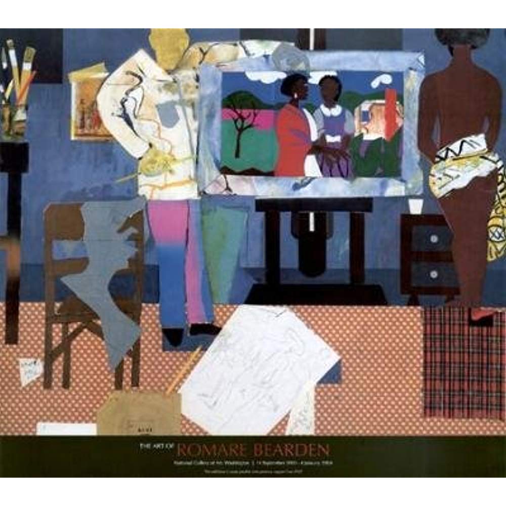 (26x29) Romare Bearden Profile/Part II The Thirties Artist with Painting and Model Art Print Poster