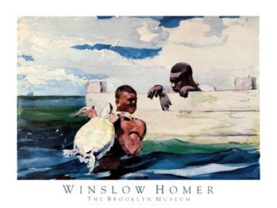 artworkforless.com Turtle Pound by Winslow Homer - 24 x 32 inches - Fine Art Print/Poster