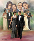The First Family: Barack, Michelle, Malia and Natasha Obama by Wishum Gregory (Unframed Art Print - 24x20 inches)