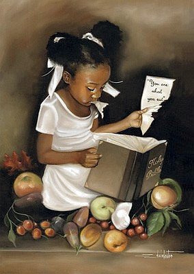 You Are What You Eat (Female) by Edwin Lester (8x10 Inches) - Black Religious Art