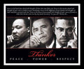 The Thinker (Martin Luther King, Malcolm X and Barack Obama) by Anonymous (8x10 inches) - Black