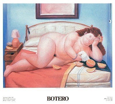 artworkforless.com The Letter by Fernando Botero - 26 1/2 x 29 1/2 inches - Fine Art Print/Poster
