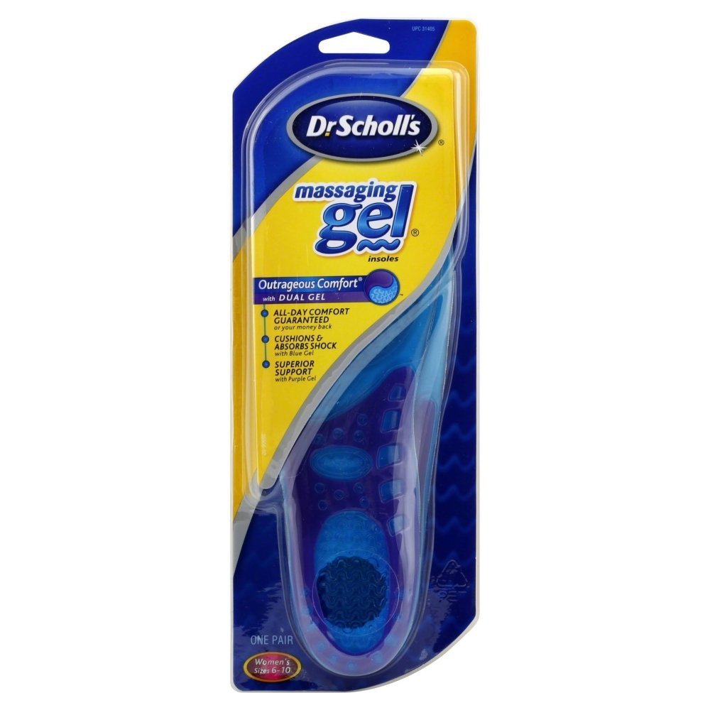 Dr. Scholl's Insoles Massaging Gel Women's (US size 6-10) 36-42 or UK 3.5 to 7.5 by Dr. Scholl's