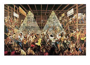 Barewalls Night Life at The Studio, Art Poster by Ernest Watson