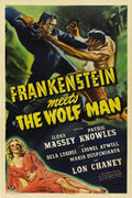 HSE Frankenstein Meets The Wolf Man Movie Poster Vintage