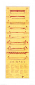 artworkforless.com Chicago Bridges by Craig Holmes - 40 x 17 inches - Fine Art Print/Poster