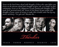 Thinker (Quintet): Peace, Power, Respect, Dignity, Love Art Poster Print, 10x8