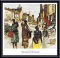 Barewalls Lenox at 136th, Framed Art Print by Charles Rucker