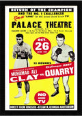 Vintage Mohammed Ali Vs Quarry Poster Custom Framed Print