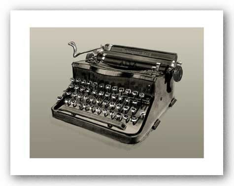 Remington Rand Typewriter Fine Art Print Poster By Clifford Faust