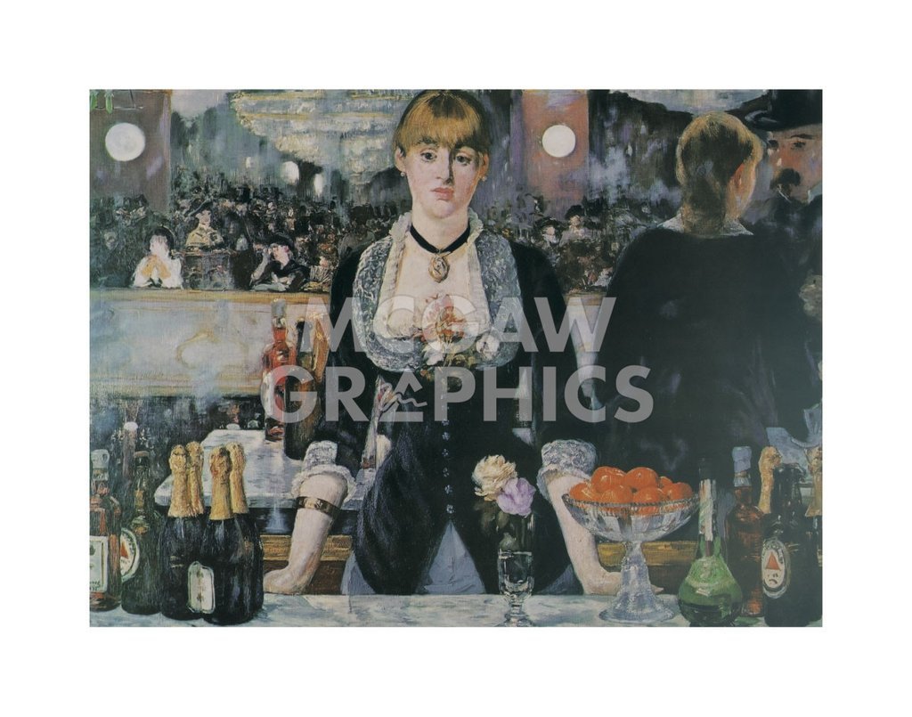 Bar at the Folies-Bergere by Edouard Manet, Art Print Poster 11" x 14"