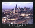 Chicago, Illinois - Soldier Field 1924-2002 by Mike Smith - 22 x 28 inches - Fine Art Print / Poster