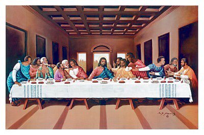 Black Last Supper - Poster by Hulis Mavruk (30 x 24)