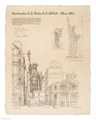 Statue of Liberty, Paris by Yves Poinsot - 28 x 22 inches - Fine Art Print / Poster