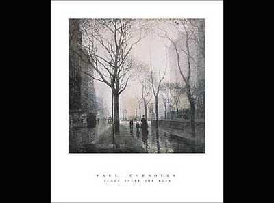 artworkforless.com Plaza After The Rain by Paul Cornoyer - 28 x 22 inches - Fine Art Print/Poster
