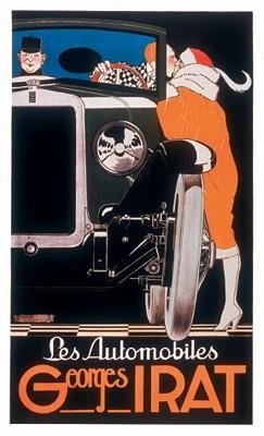 Art Poster Print - Les Automobiles Georges Irat - Artist: Rene Vincent - Poster Size: 22 X 36 inches