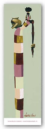 Waterbearer II by Maurice Evans 10.5"x32" Art Print Poster African-American