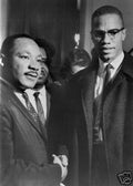 Malcolm X Martin Luther King Poster Historic Handshake