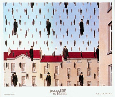 Golconde - Poster by Rene Magritte (44 x 40)