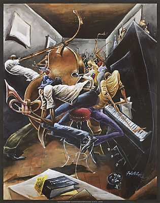 Rent Party By Frank Morrison Highest Quality Art Print Poster - Size: 22 X 28