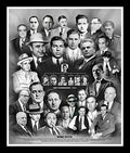 Wise Guys: La Cosa Nostra by Wishum Gregory (28x24 inches - Framed Art Print - Black Frame)