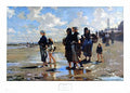 Oyster Gatherers At Cancale - Poster by John Singer Sargent (38 x 27.25)