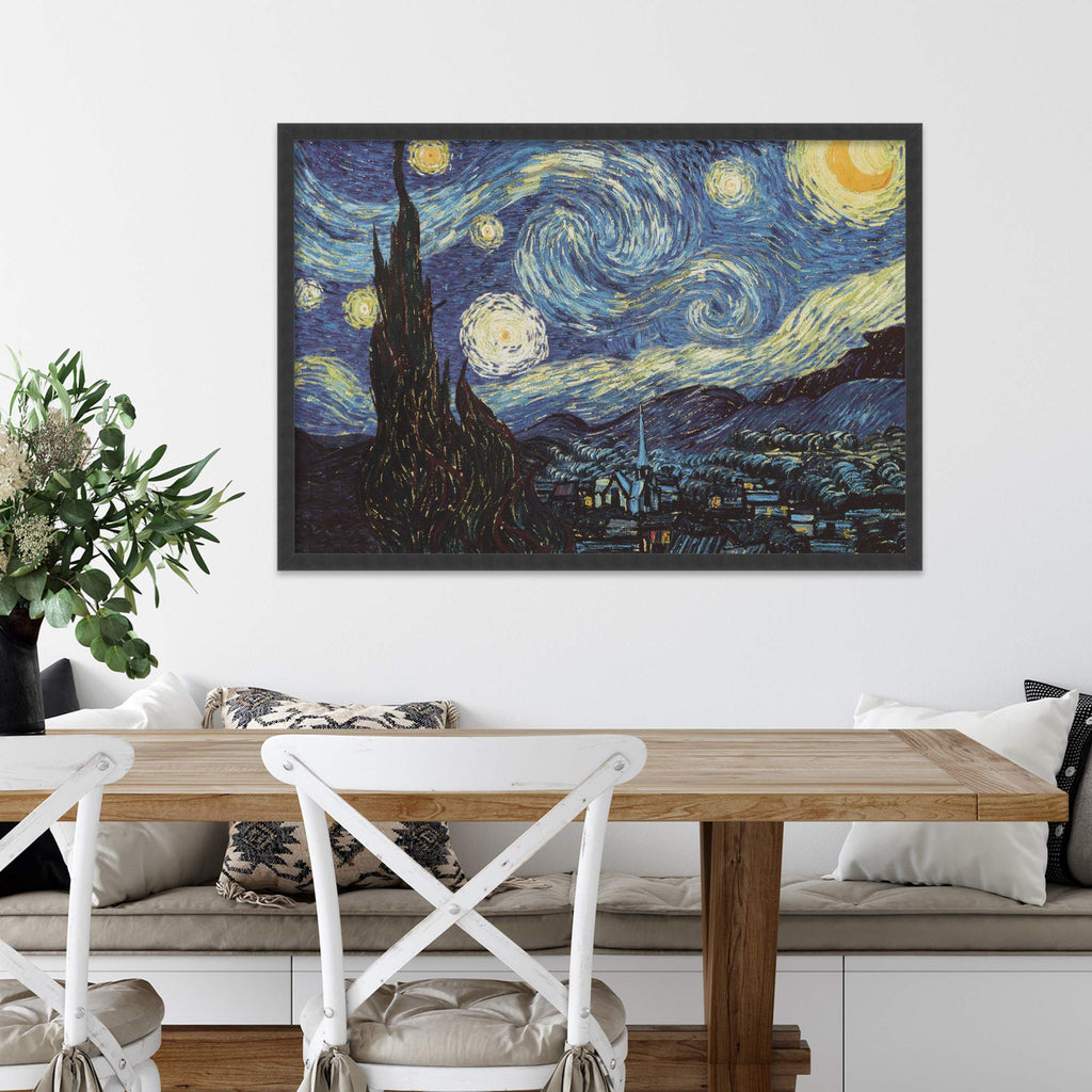 Framed Art Print, 'The Starry Night, June 1889' by Vincent van Gogh: Outer Size 37 x 25"