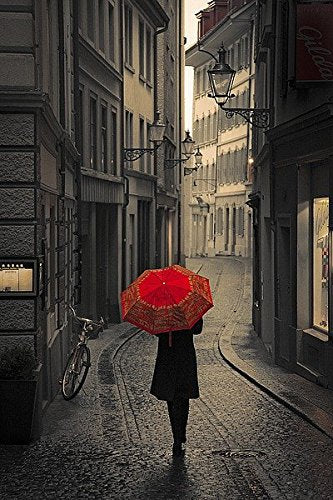 Image Conscious Red Rain Stefano Corso 24"x36" Art Print Poster