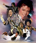 Wishum Gregory, King of Pop, Art Print Poster, Paper Size 11" x 8.5" Image Size 10" x 8"(4143s)