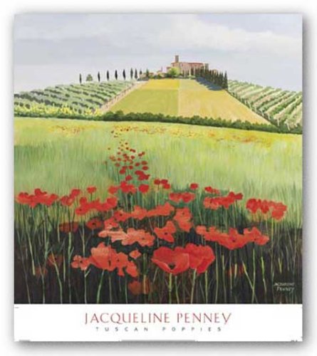 Tuscan Poppies by Jacqueline Penney 30"x30" Art Print Poster