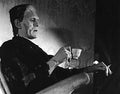 Even Monsters Need A Break (Frankenstein / Boris Karloff) 28x22 Art Print Poster by Image Conscious