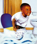 African American Potty Boy (10x8 inches - Unframed Art Print - Black Bathroom Art)