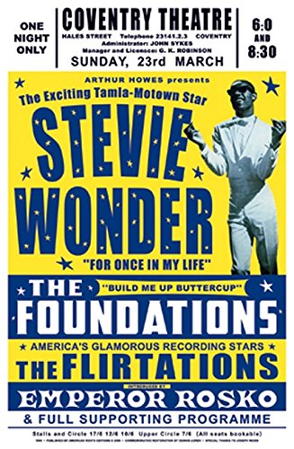 Stevie Wonder, Coventry, England, 1969 by Anonymous - 24 x 17 inches - Fine Art Print / Poster