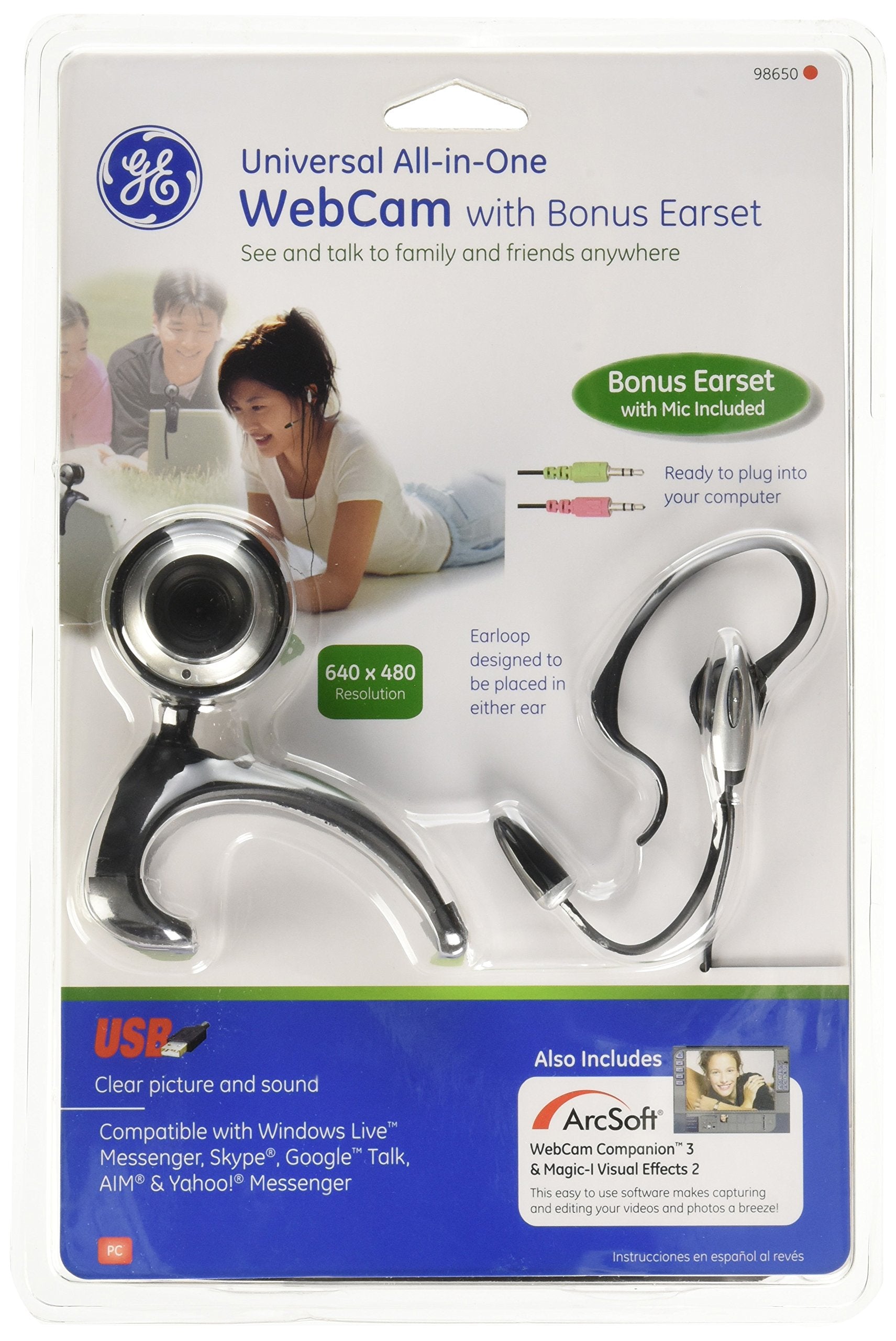 GE 98650 Webcam and Headset Kit