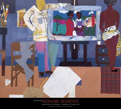 Profile/Part II, The Thirties: Artist with Painting and Model, c.1981 Art Print Art Poster Print by Romare Bearden, 29x26
