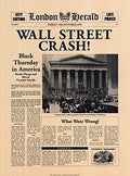 Wall Street Crash by London Herald - 16 x 12 inches - Fine Art Print / Poster