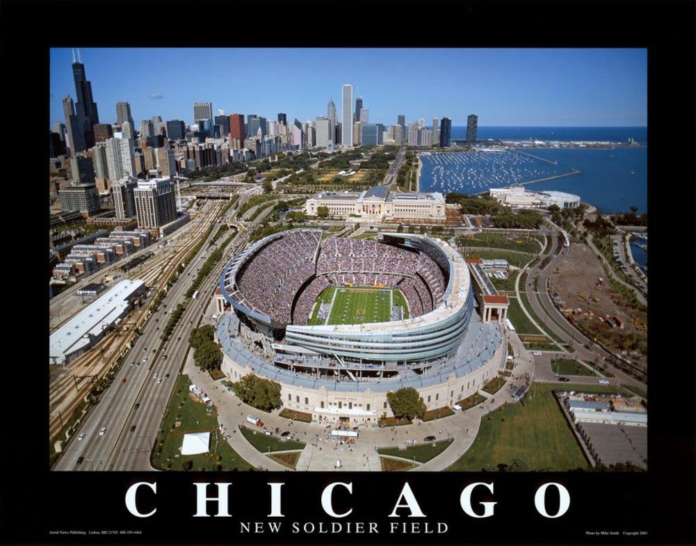 Chicago, Illinois - New Soldier Field by Mike Smith - 22 x 28 inches - Fine Art Print / Poster