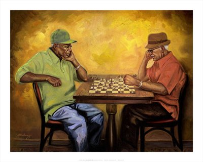 Chet and Hector by Sterling Brown - 16 x 20 inches - Fine Art Print / Poster