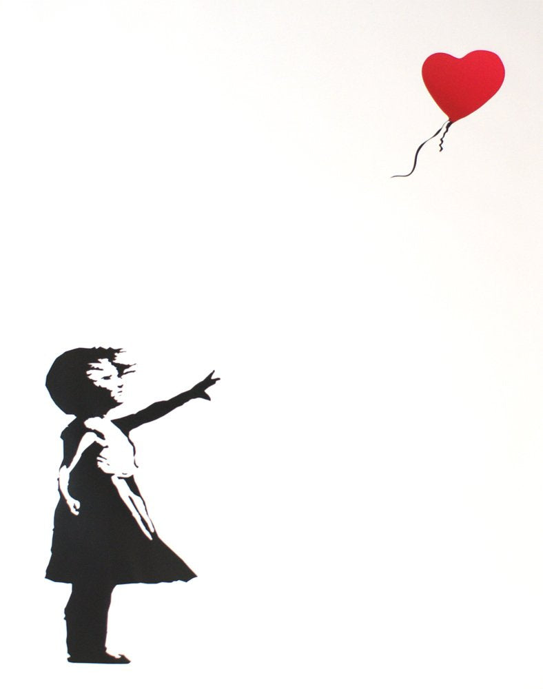 Girl with Balloon by Banksy Reproduction Art Print Poster Balloon Girl (24 x 36")