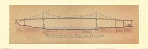 St. Johns Bridge by Craig Holmes - 13 x 38 inches - Fine Art Print / Poster