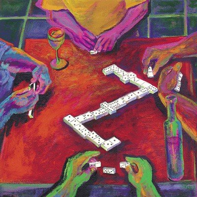 Teleky BTLE408 Dominoes - Poster by Consuelo Gamboa 16x16