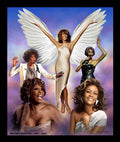 "Whitney" Wishum Gregory, framed African-American music poster art print, 26" x 22"