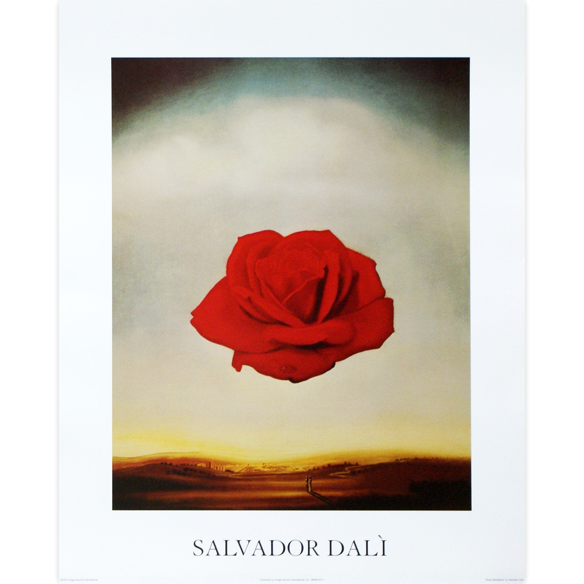Bruce Teleky Meditative Rose by Salvador Dali. Fine Art Print Poster 16 x 20